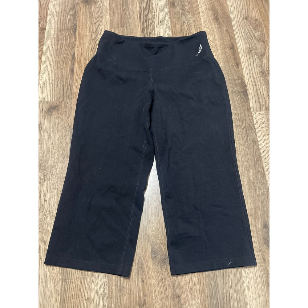 Exertek Pants, Women's Size Petite Medium, Black, Pull On, Capri, Leggings
